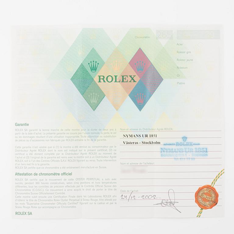 Rolex, Cosmograph, Daytona, chronograph, ca 2002.