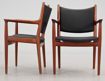 KARMSTOLAR, ett par, Hans Wegner "JH-713", Johannes Hansen Möbelsnedkeri, Danmark, 1900-talets andra hälft.