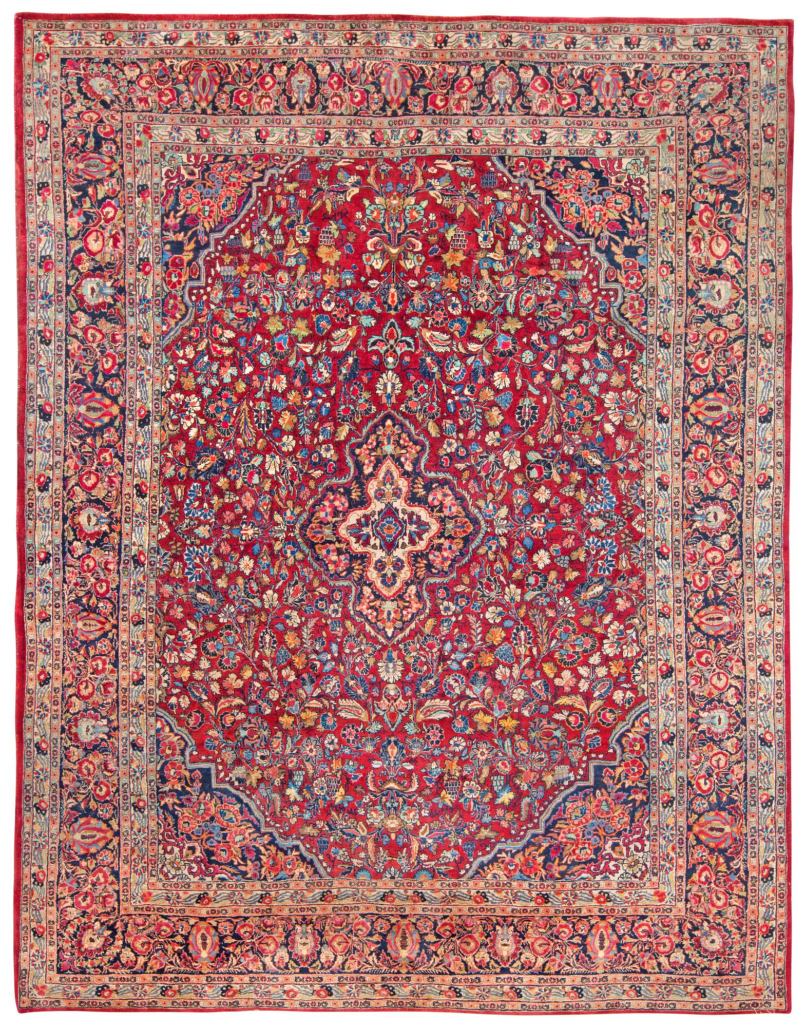 SEMI-ANTIQUE SAROUK. 344,5 x 277 cm.
