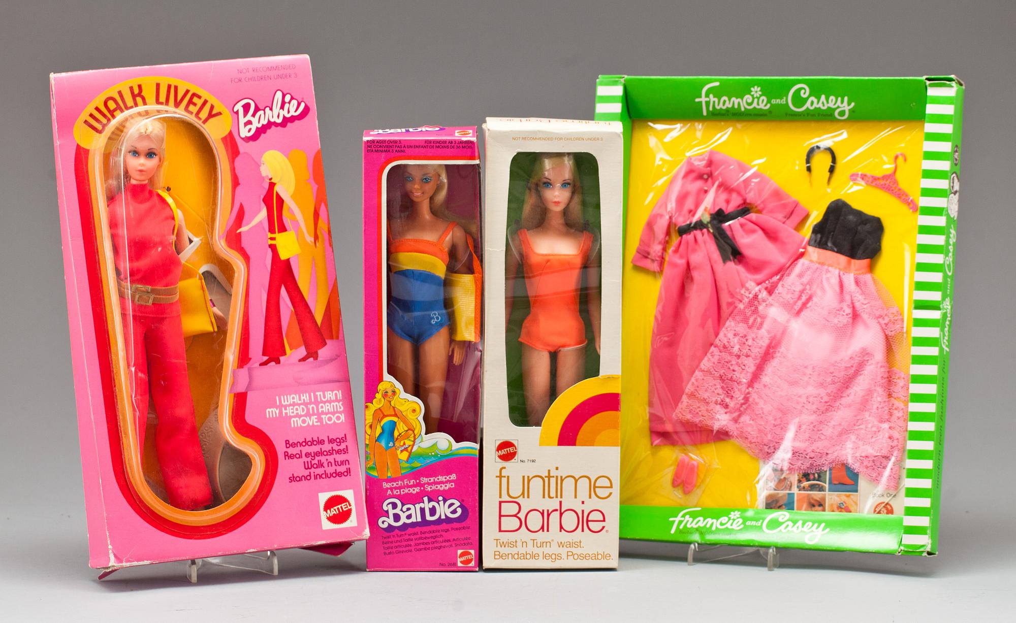BARBIEDOCKOR, 3 st. 1970-tal.