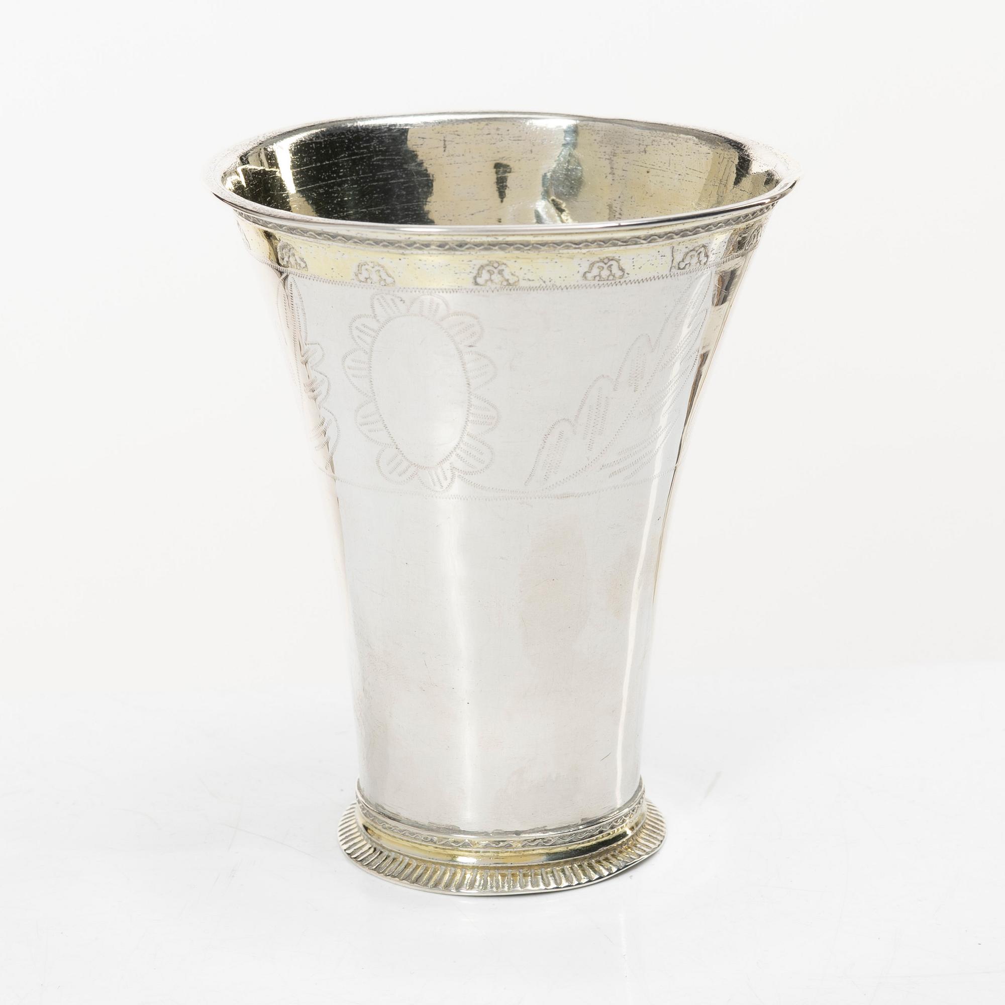 A Swedish silver beaker, mark of Carl Lindgren, Norrköping, active 1778-1789 (1790).