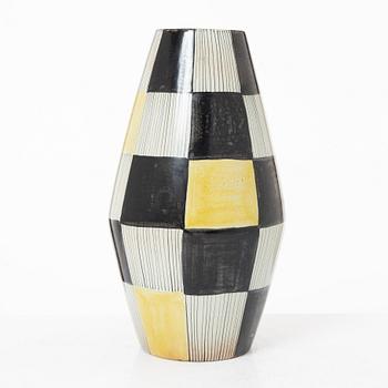 Carl-Harry Stålhane, Vase, marked "Torro-fajans", decoration by Aune Laukkanen, Rörstrand, 1950s.