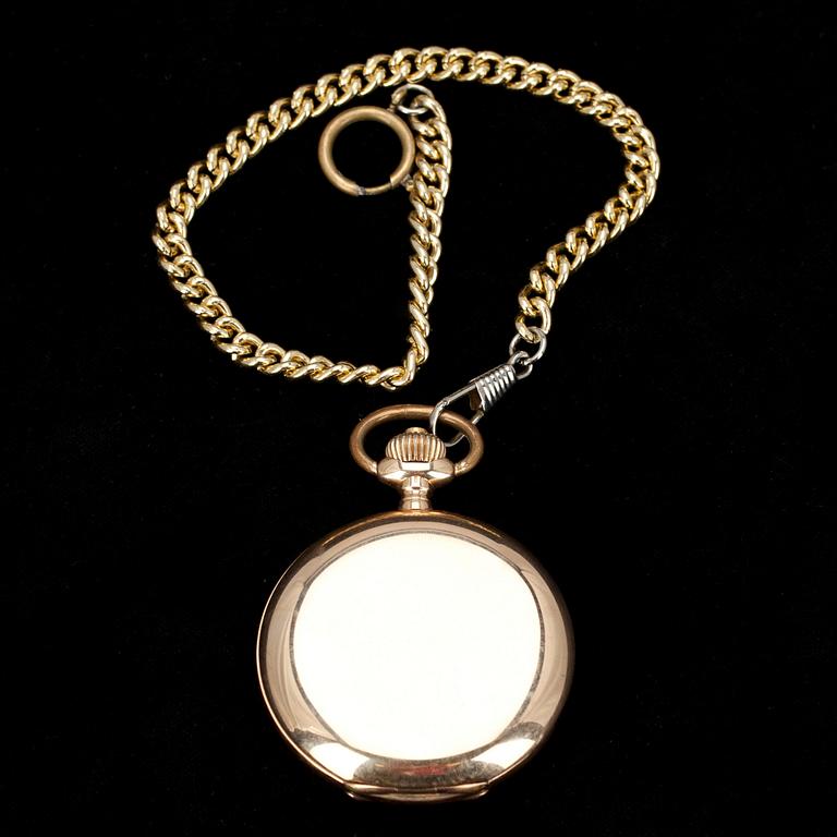 FICKUR, guld 14 k, IWC Schaffhausen, 1900-talets början.