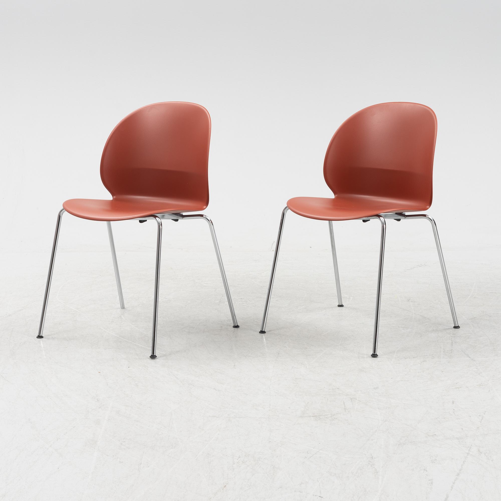 Nendo, a set of five model 'N02-10 Recycle chairs, Fritz Hansen, Denmark, 2020.