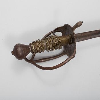 A 17th century sword. Dated 1644.