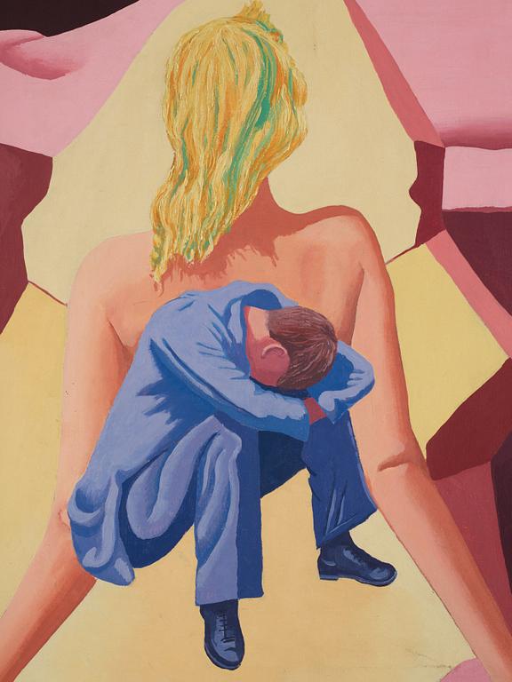 Vilhelm Bjerke-Petersen, Surrealist composition with man and woman.