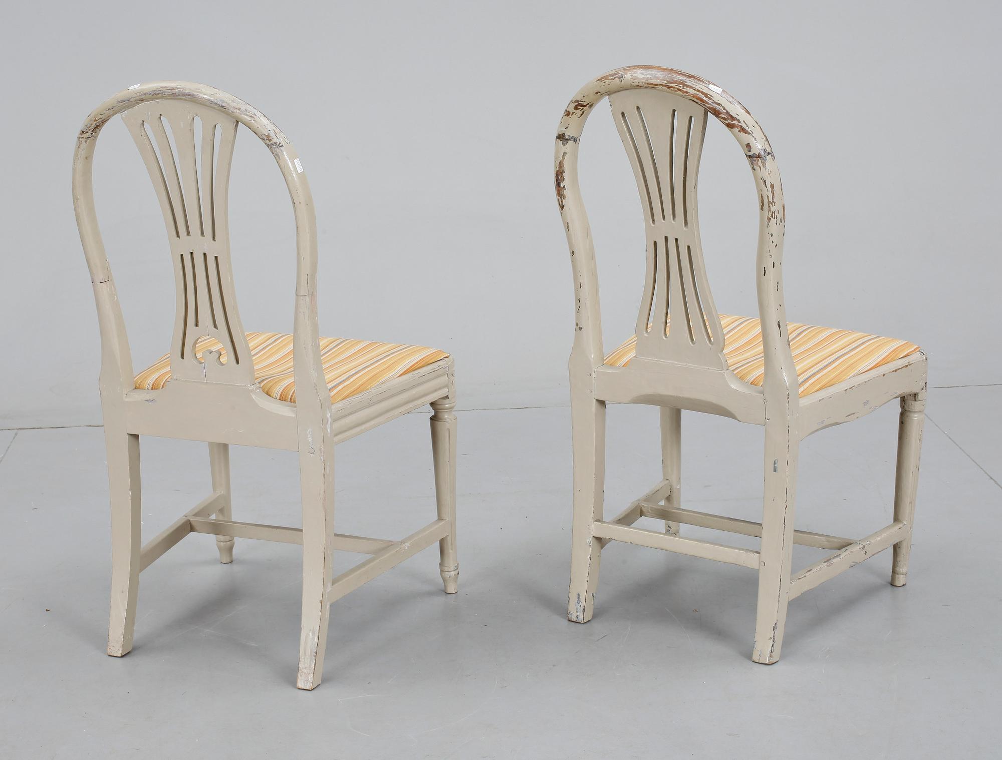 STOLAR, ett par, gustavianska, 1700-talets andra hälft.