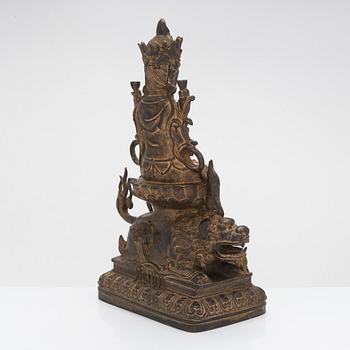 Buddha, brons, Kina, Mingstil, 1900-talets andra hälft.
