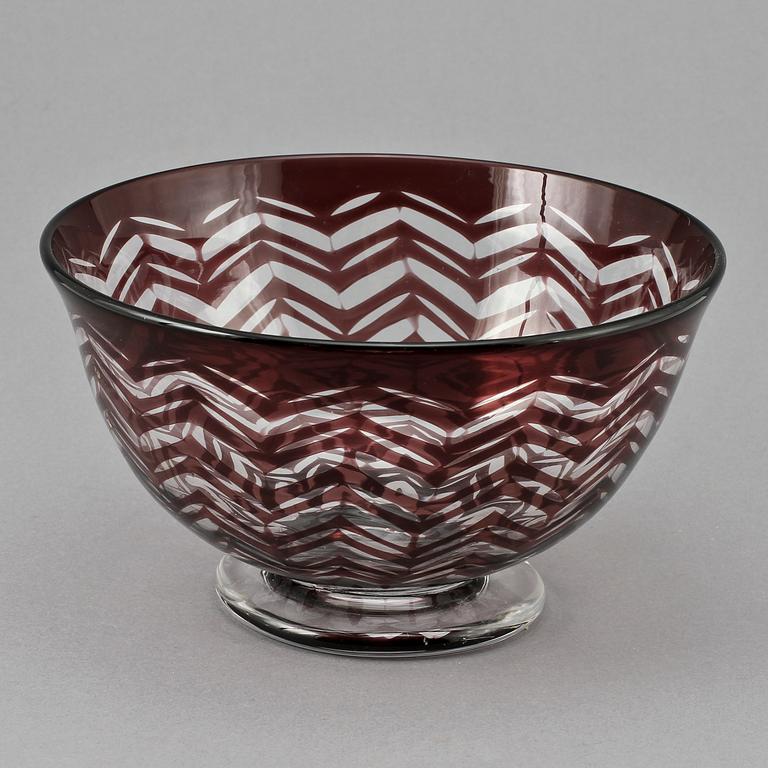 SKÅL, glas, Edvald Hald, Orrefors.