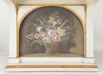 SPEGEL med KONSOLBORD, sengustaviansk stil, omkring sekelskiftet 1900.