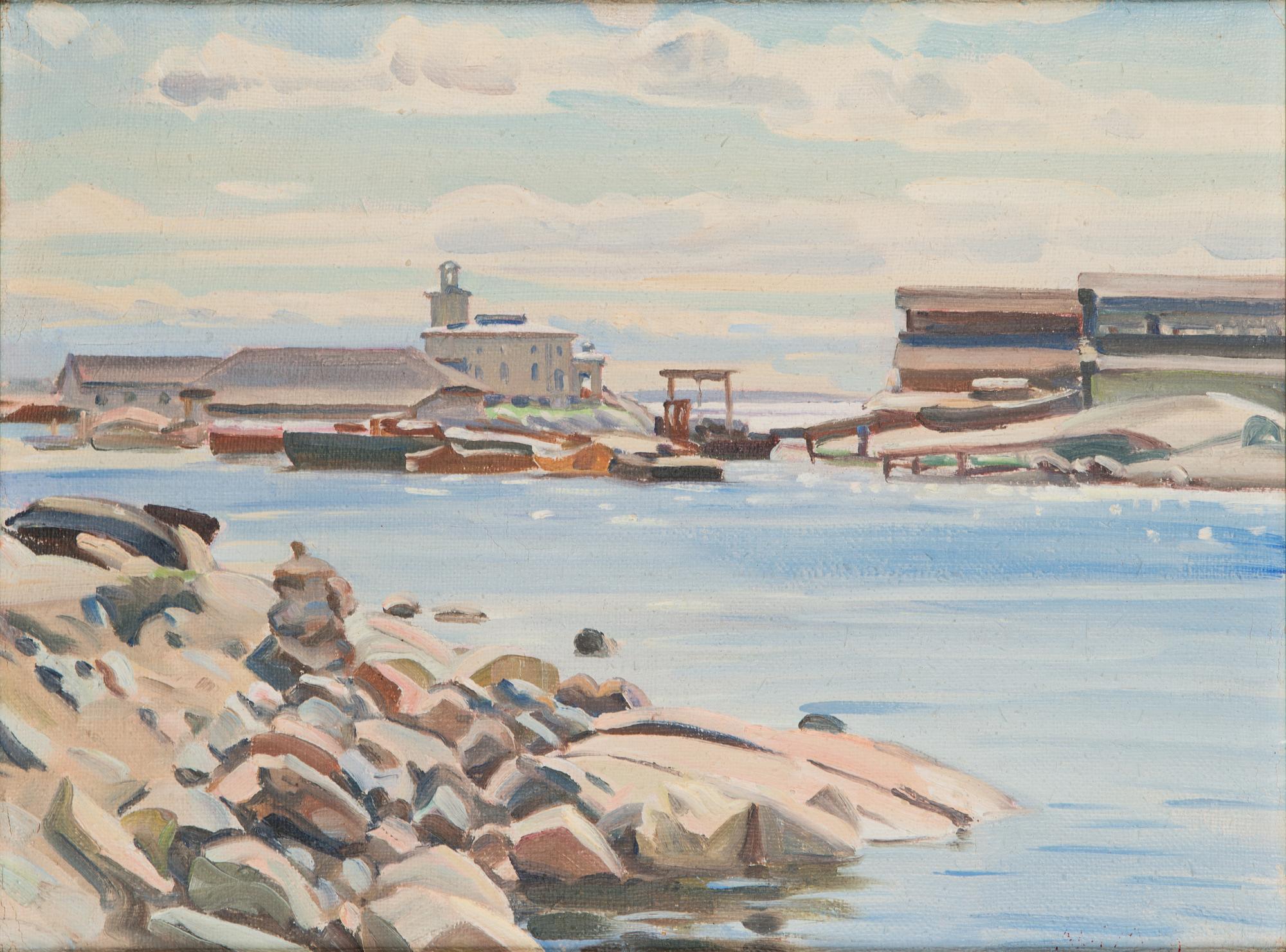 Ali Munsterhjelm, olja på duk, otydligt signerad.