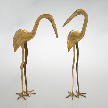 A pair of brass figurines, 20th/21st century.