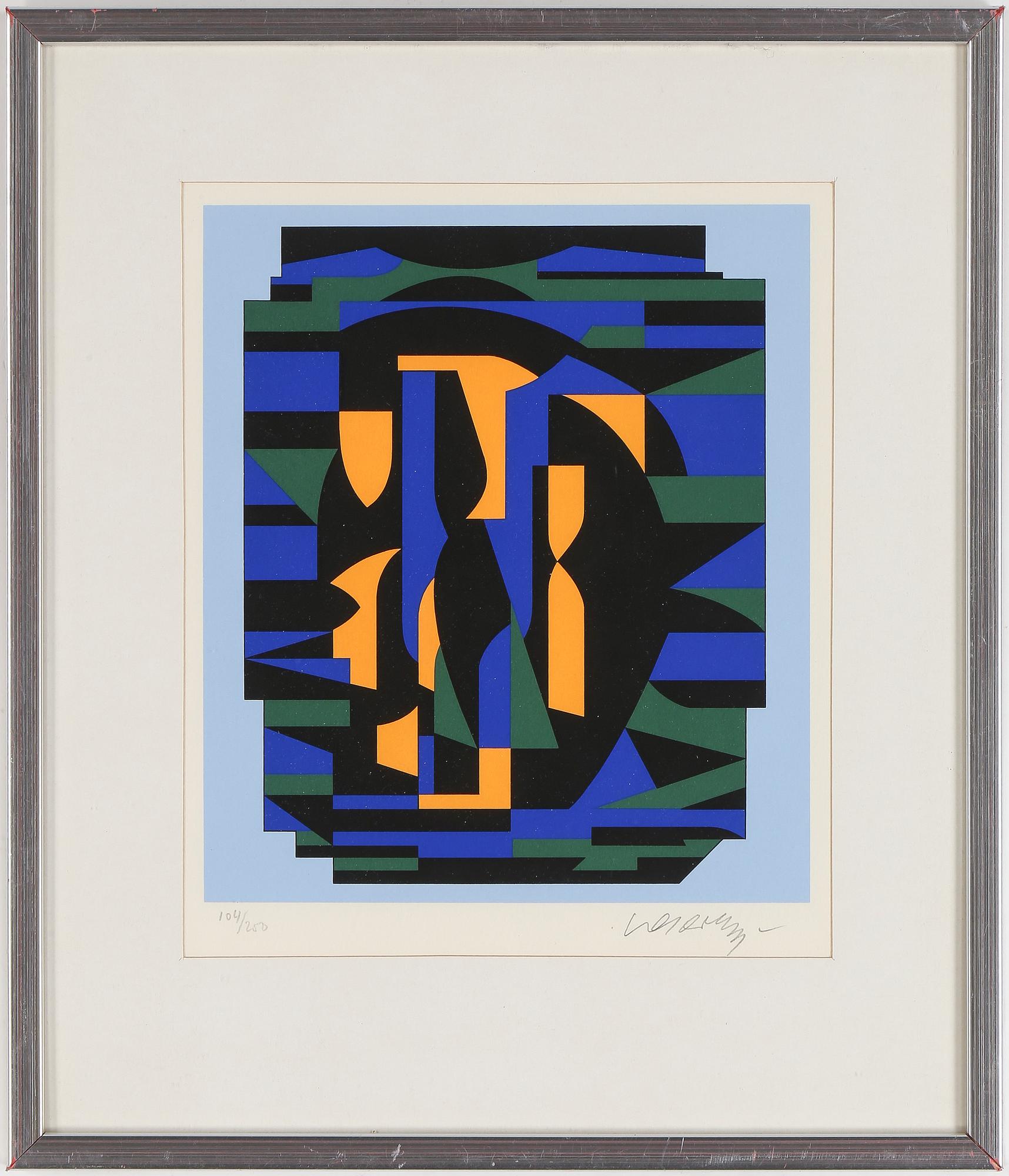 VICTOR VASARELY, färgserigrafier 7 stycken. Signerade och numrerade 104/250.
