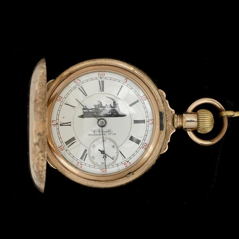 FICKUR, herr, troligen 10k guldpläterad mässing, Keystone Watch Case, USA 1900-talets början.