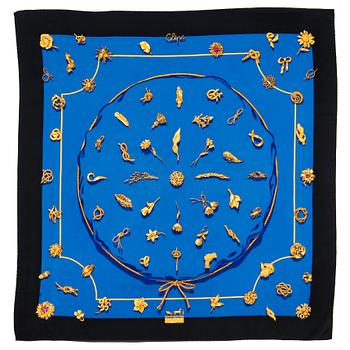 733. HERMÈS, a silk scarf, "Clips".