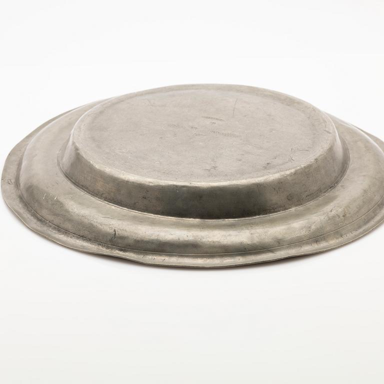 Johan Fredrik Werrenrath, bowl, pewter, Lund, 1868.