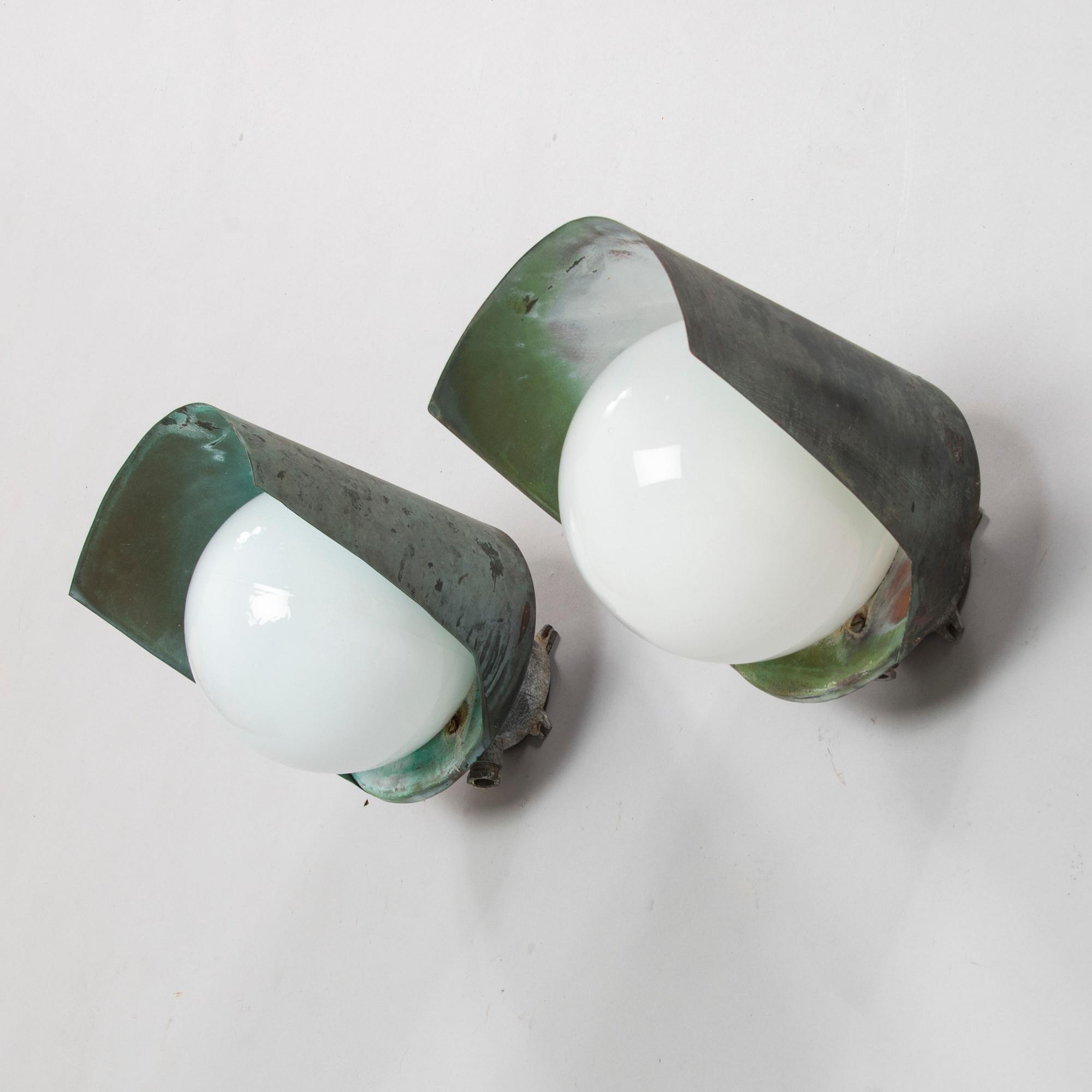 A pair of mid 1900 century wall- / outdoor lights AT32 for Itsu.