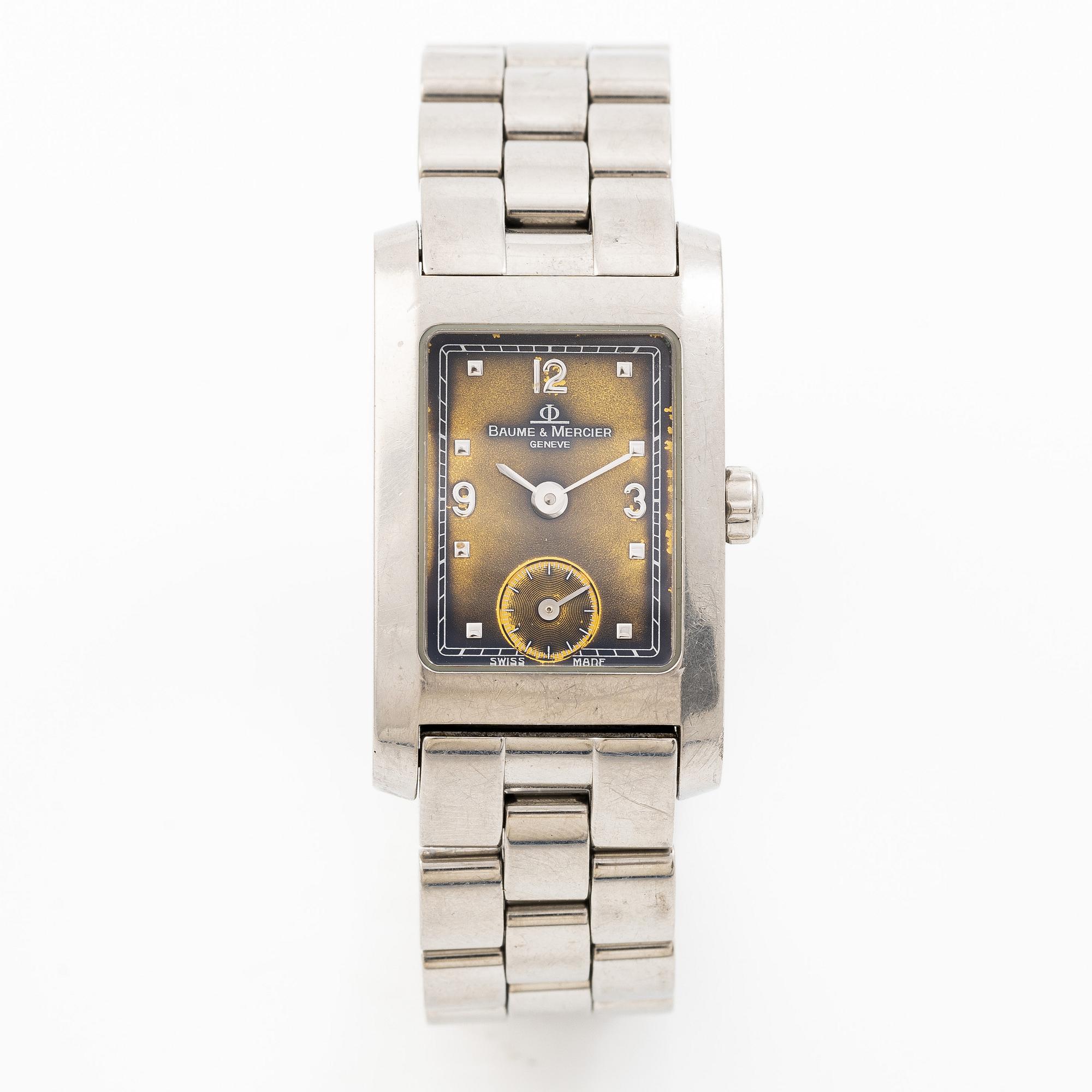 Baume & Mercier, Hampton, "Tropical Dial", wristwatch, 20 x 26 (34) mm.