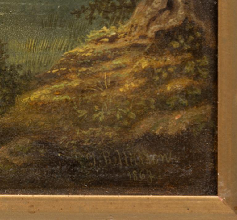 Johan Robert Nilsson, Vy mot Mariefred med kyrkan och Gripsholms slott.