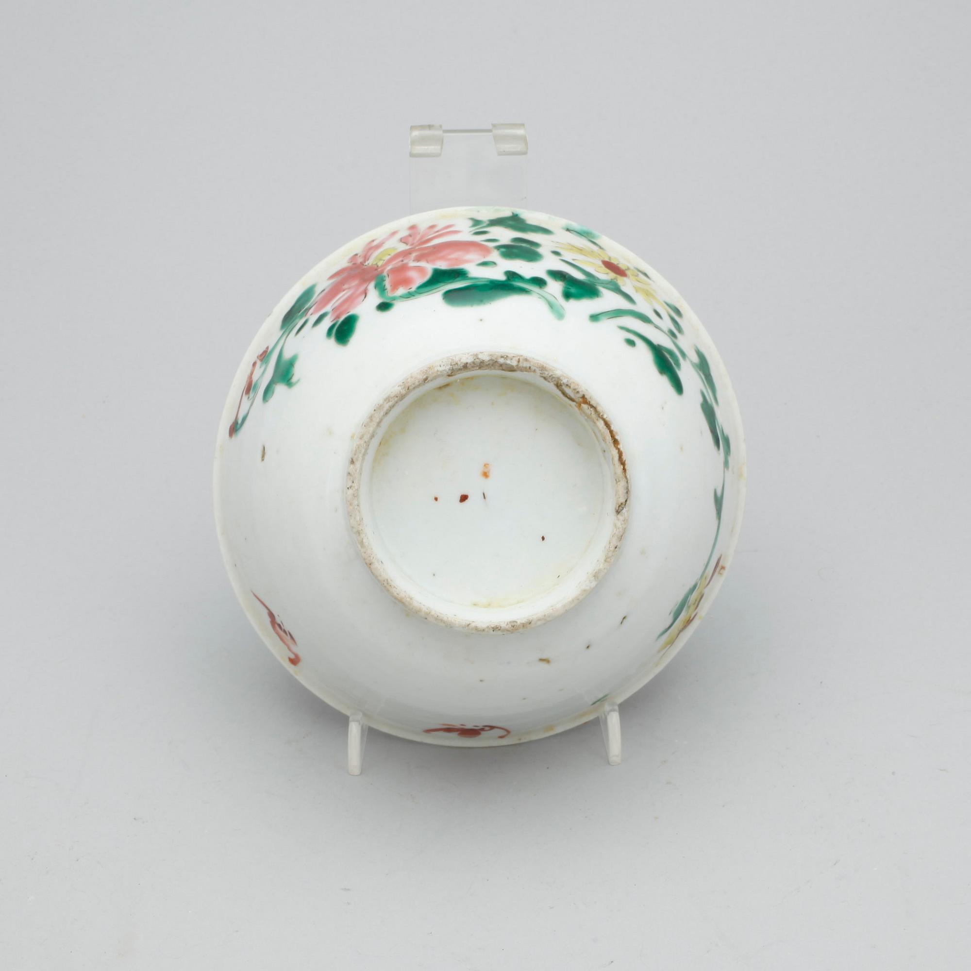 KRUKA / BOJAN, SKÅLAR 2 st samt TALLRIK, porslin, Kina, 1800- och 1900-tal.