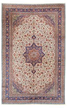 362. A silk Kayseri/Hereke carpet, c. 310 x 195 cm.