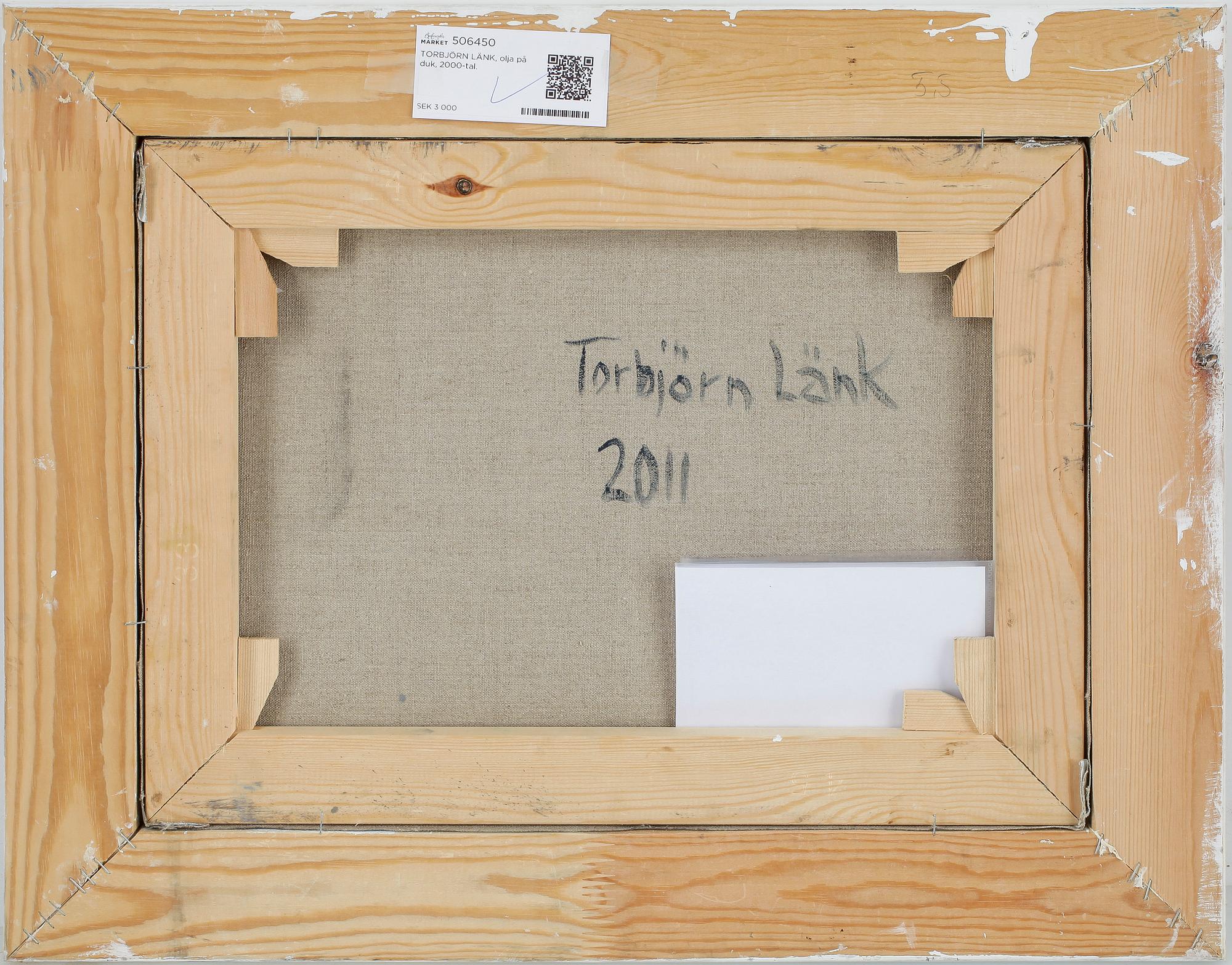 TORBJÖRN LÄNK, olja på duk, signerad och daterad 2011 á tergo.