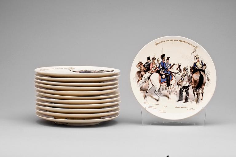 TALLRIKAR, 12 st, porslin, Villeroy & Boch, 1900-talets.