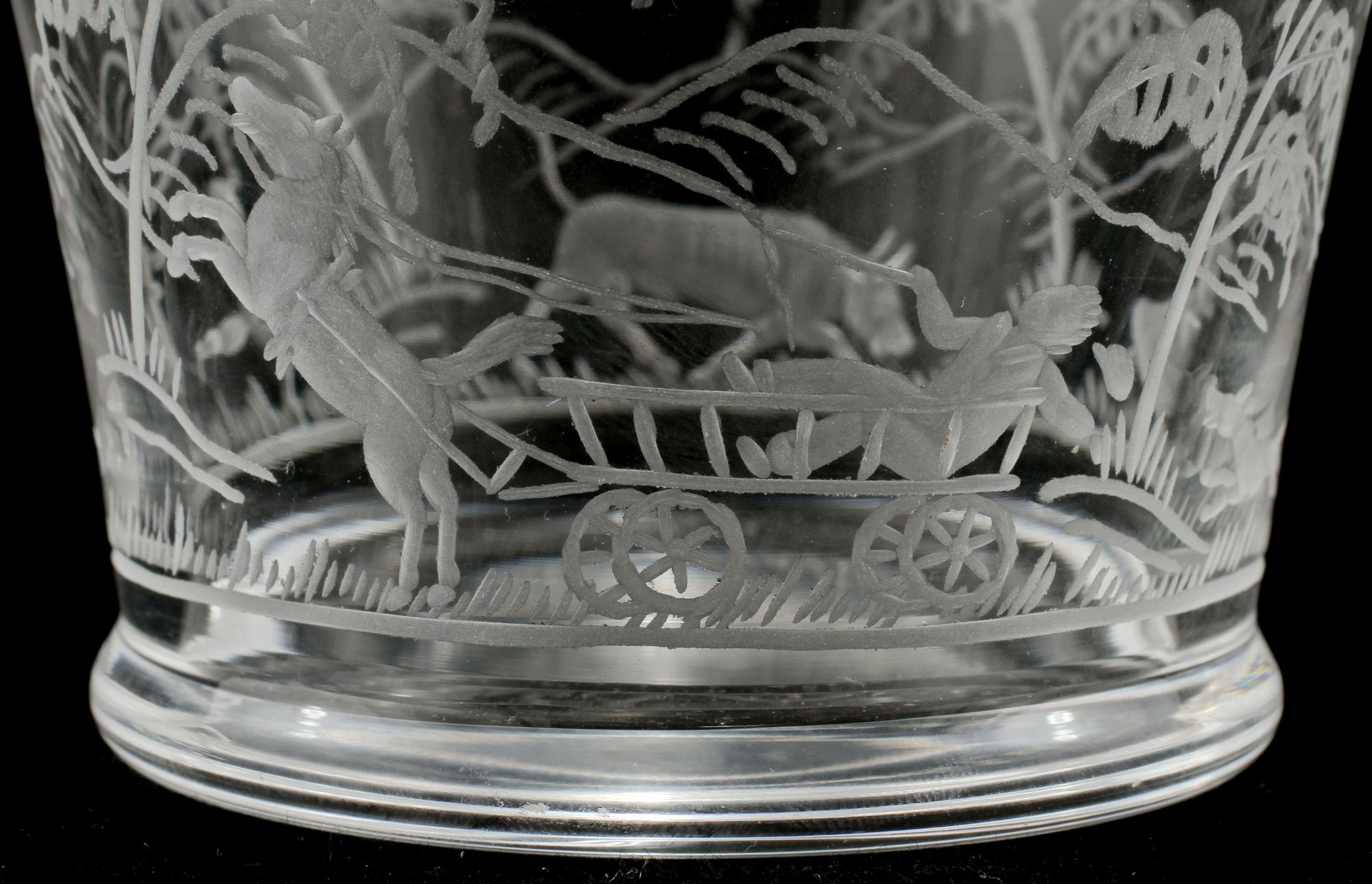 SKÅL, glas, "Åskväder", Edward Hald, Orrefors.