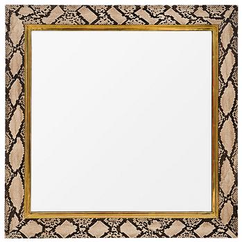 641. A Josef Frank/Estrid Ericson mirror with artificial snakeskin, Firma Svenskt Tenn.