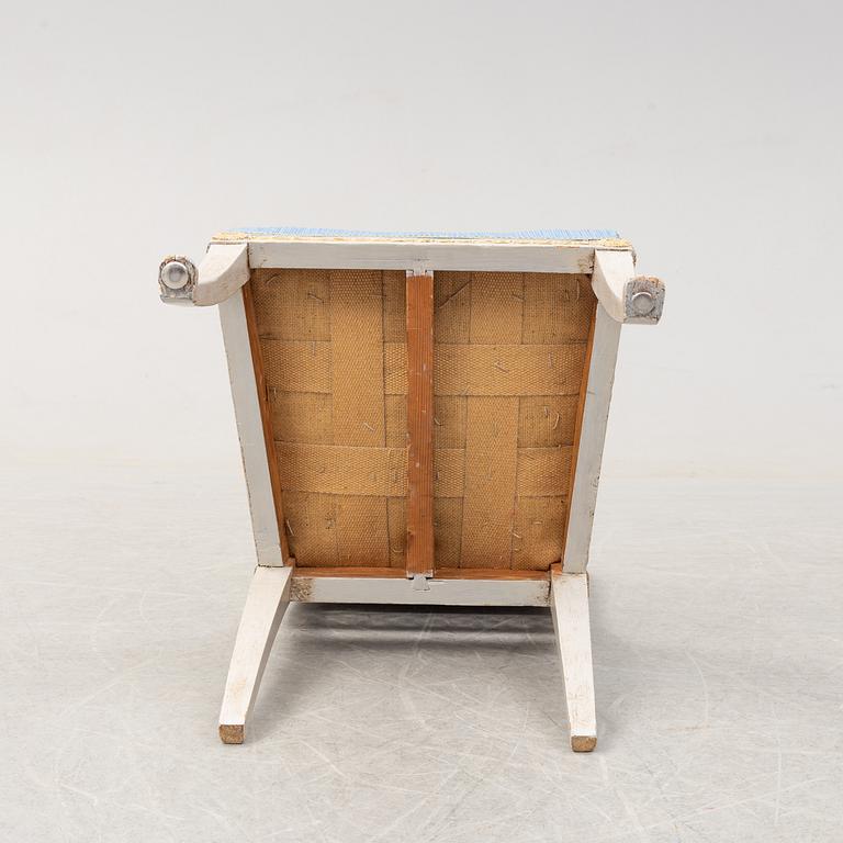 Four chairs, late gustavian, first half of the 19th century.