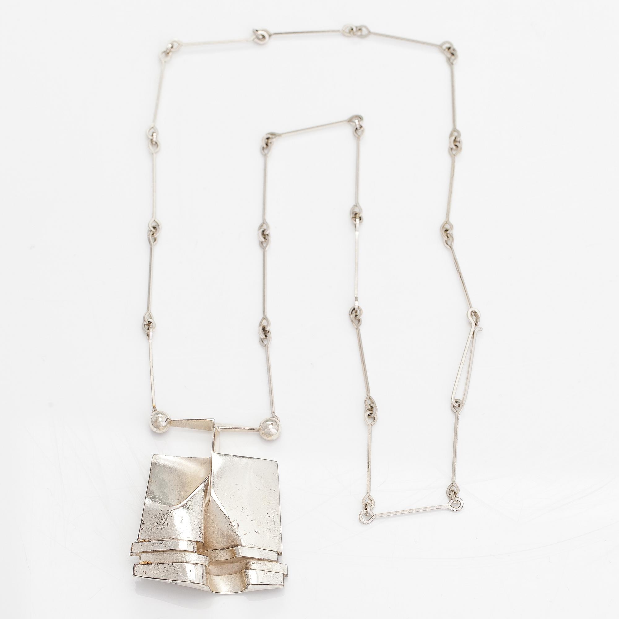 Björn Weckström, Halsband "O2X", sterlingsilver. Lapponia 1974.