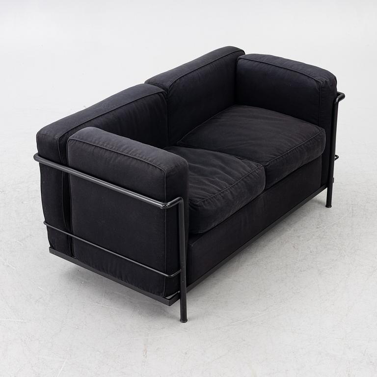 Pierre Jeanneret, Charlotte Perriand & Le Corbusier, an 'LC 2' sofa, Cassina, Italy.