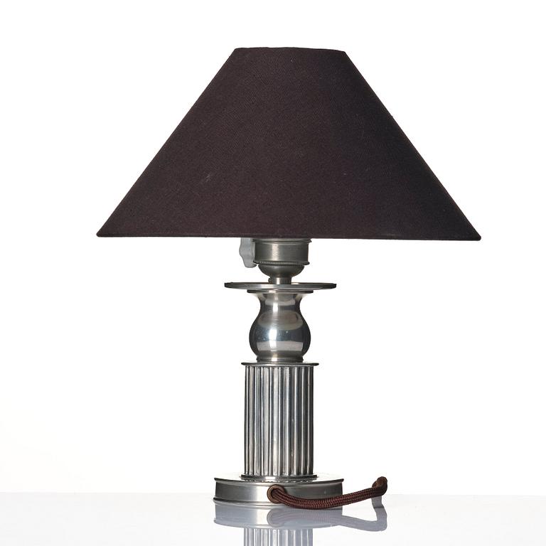 Nils Fougstedt, a pewter table lamp model "698", Firma Svenskt Tenn, Stockholm 1928.
