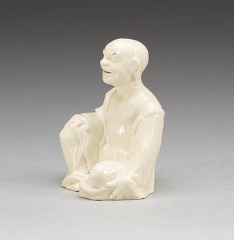 A cream ware 'Pagoda' figure, 19th Century.