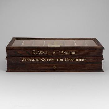 A sewing box, Clarks "Anchor" Soft Embroidery", early 1900s.