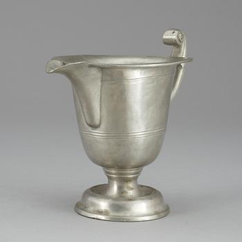 A Swedish 18th century pewter ewer by S B Roos.