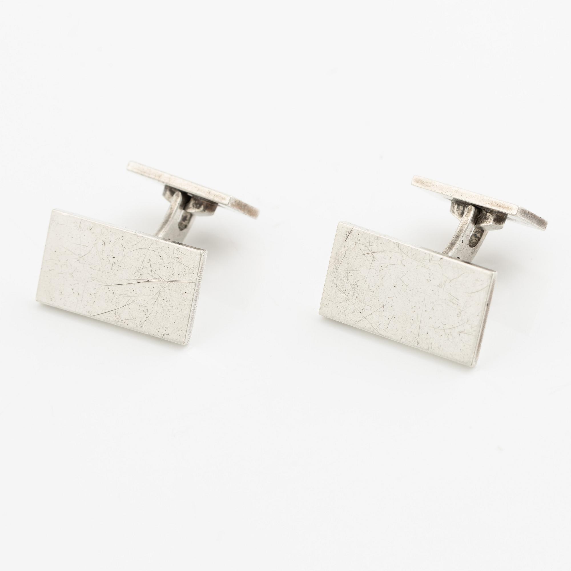 Wiwen Nilsson, a pair of cufflinks, sterling silver, Lund 1974.