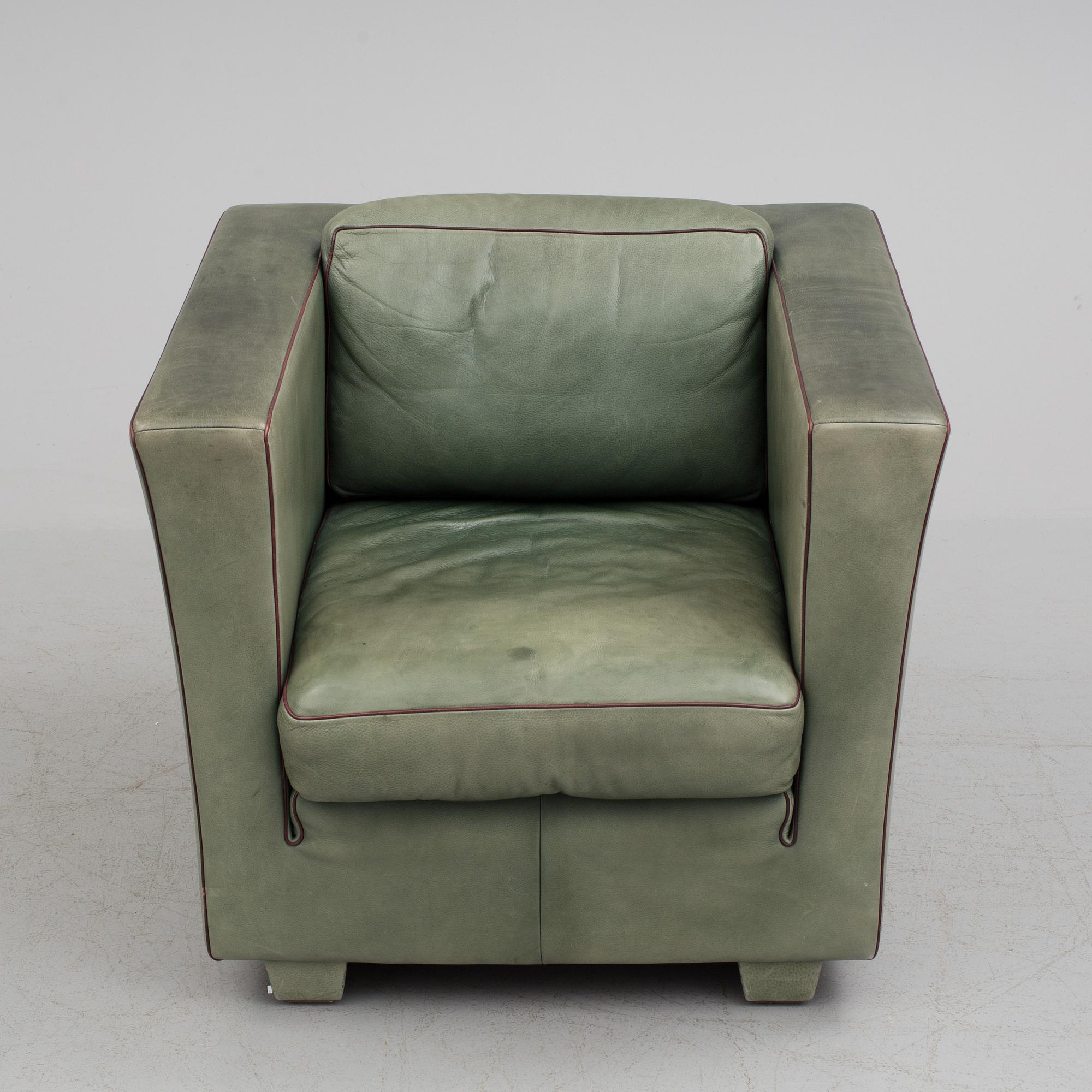 ANDREE PUTMAN, a sofa and easy chair, "Lotus", manufactured by de Sede of Switzerland, late 1900s.