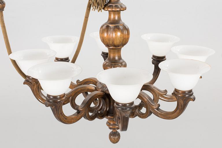 A first half of the 20th century baroque style ceiling lamp.