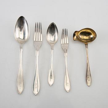 Cutlery silver 21 dlr, Hanna Persson Kristianstad 1923 and GAB Stockholm 1924.