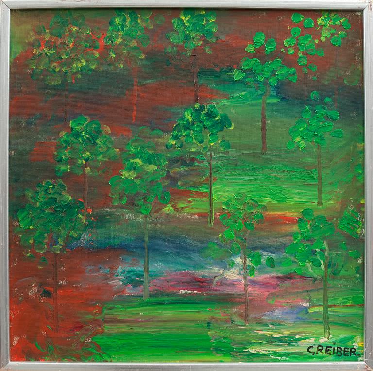 GUNNAR GREIBER, olja på duk, signerad.