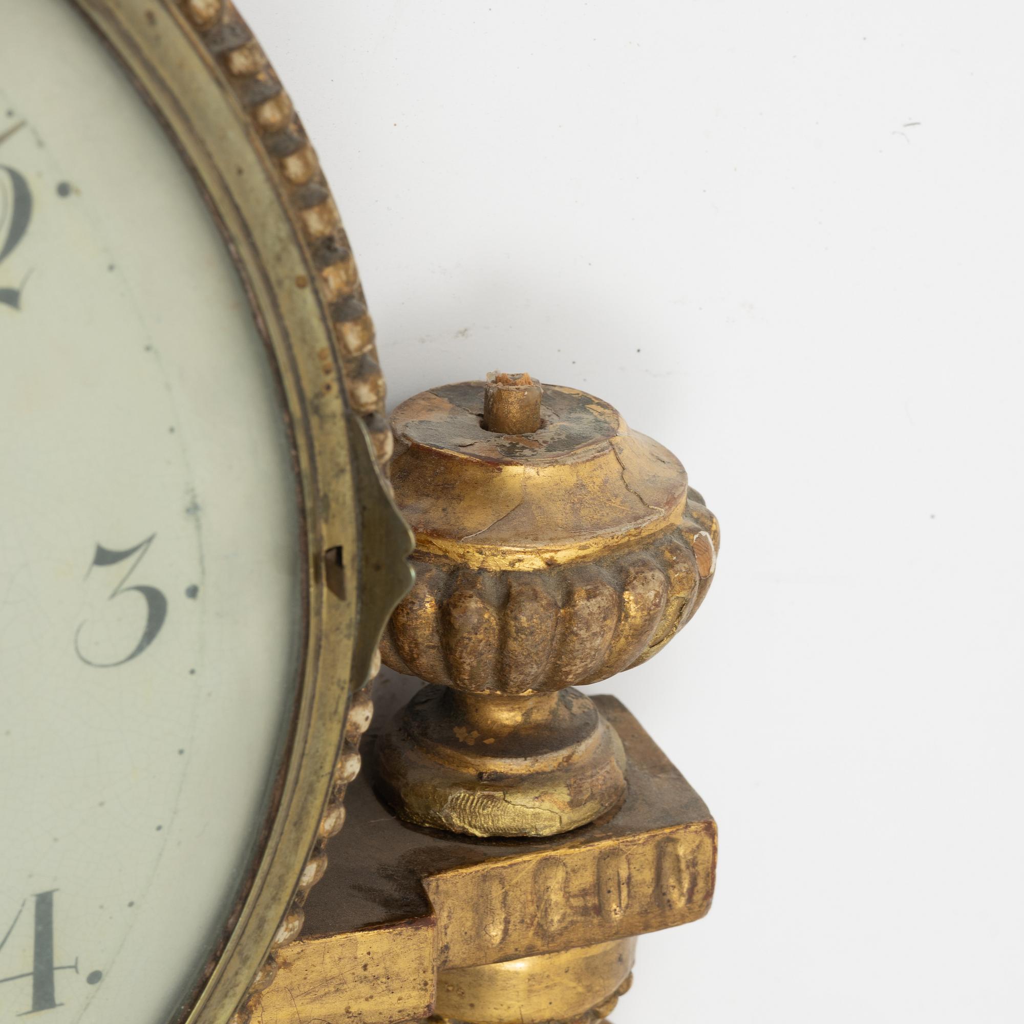 Väggpendyl, av Per Henrik Beurling (verksam i Stockholm 1783 - 1806), Senustaviansk.