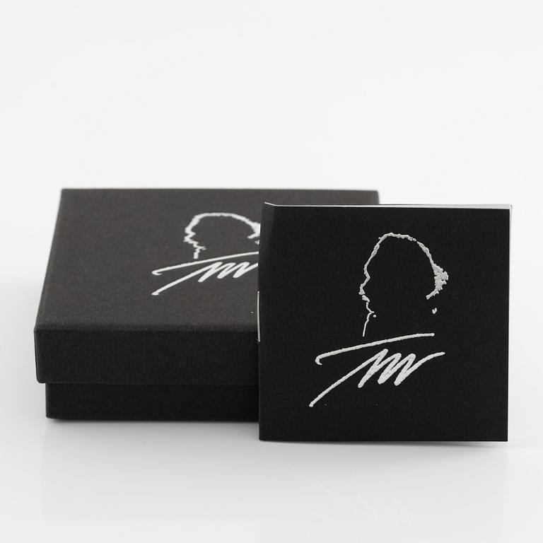 Tapio Wirkkala, a pair of earrings "Silvermoon", sterling silver, for Kultakeskus.