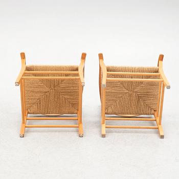 A pair of armchairs and 6 chairs, second half of the 20th century.