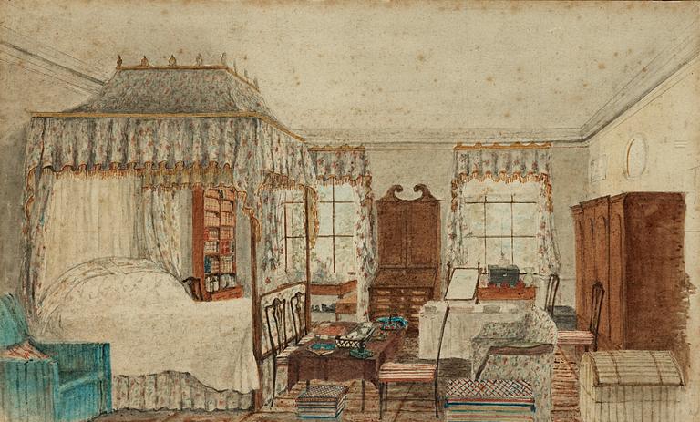 Maria Elisabeth Augusta (Lily) Cartwright, Bedchamber at Aynhoe Park.