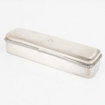 Seven Swedish Silver Boxes, including mark of Petter Eneroth, Stockholm 1792.