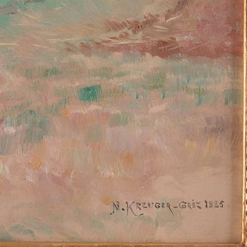 Nils Kreuger, "Halmstack på åkern" (Haystack in the field).