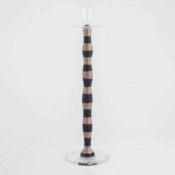 Anne Nilsson, candlesticks, 3 pcs, glass, "Celeste", Orrefors.