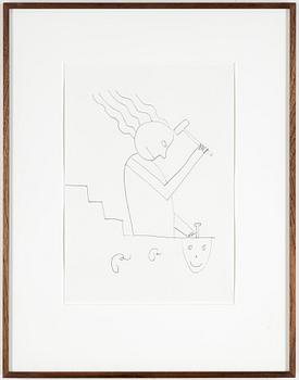 ROGER RISBERG, indian ink on paper, 2007, signed RR.