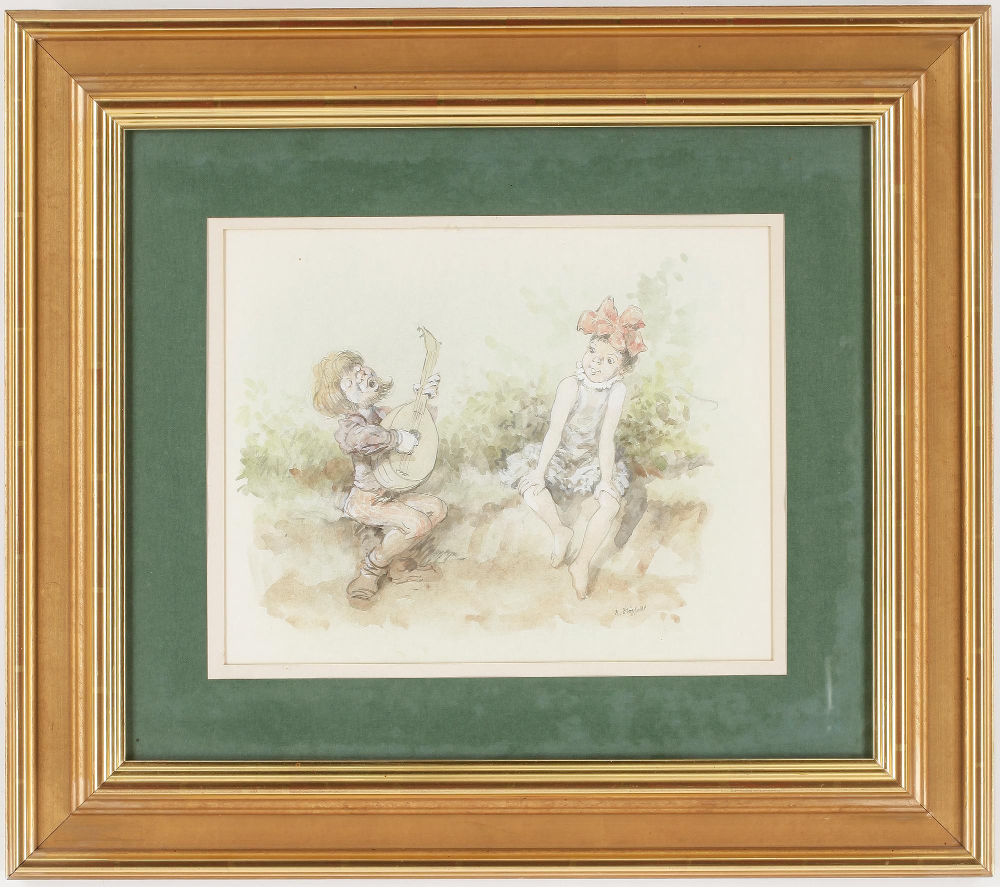 ROBERT HÖGFELDT, gouache, signerad.